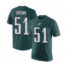 Philadelphia Eagles #51 Zach Brown Green Rush Pride Name & Number T-Shirt