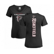 Football Women's Atlanta Falcons #20 Kendall Sheffield Black Backer T-Shirt