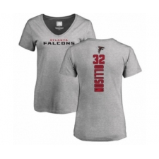 Football Women's Atlanta Falcons #32 Qadree Ollison Ash Backer T-Shirt