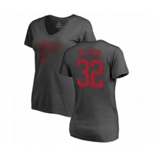 Football Women's Atlanta Falcons #32 Qadree Ollison Ash One Color T-Shirt
