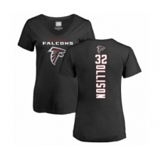 Football Women's Atlanta Falcons #32 Qadree Ollison Black Backer T-Shirt