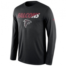 NFL Men's Atlanta Falcons Nike Black Legend Staff Practice Long Sleeve Performance T-Shirt