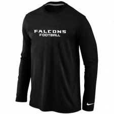 Nike Atlanta Falcons Authentic Font Long Sleeve NFL T-Shirt - Black