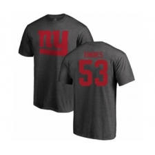 Football New York Giants #53 Oshane Ximines Ash One Color T-Shirt