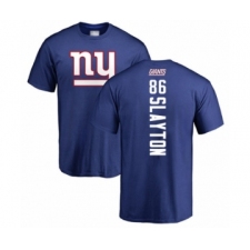 Football New York Giants #86 Darius Slayton Royal Blue Backer T-Shirt