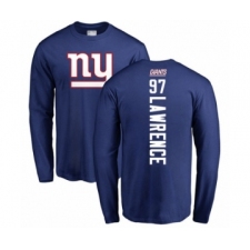 Football New York Giants #97 Dexter Lawrence Royal Blue Backer Long Sleeve T-Shirt