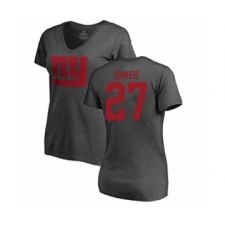 Football Women's New York Giants #27 Deandre Baker Ash One Color T-Shirt