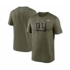 Men's New York Giants Football Olive 2021 Salute To Service Legend Performance T-Shirt