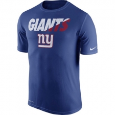 NFL Men's New York Giants Nike Royal Blue Legend Staff Practice Performance T-Shirt