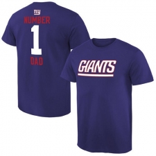 NFL Men's New York Giants Pro Line Royal Number 1 Dad T-Shirt