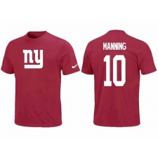 Nike New York Giants #10 Eli Manning Name & Number NFL T-Shirt - Red