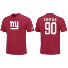 Nike New York Giants #90 Jason Pierre-Paul Name & Number NFL T-Shirt - Red