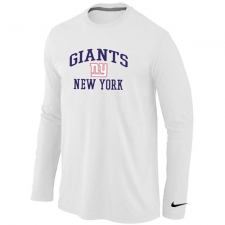 Nike New York Giants Heart & Soul Long Sleeve NFL T-Shirt - White