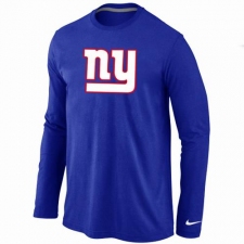 Nike New York Giants Team Logo Long Sleeve NFL T-Shirt - Blue