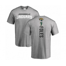 Football Jacksonville Jaguars #7 Nick Foles Ash Backer T-Shirt