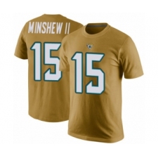 Football Men's Jacksonville Jaguars #15 Gardner Minshew II Gold Rush Pride Name & Number T-Shirt