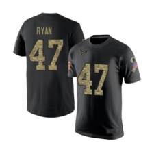 Football Men's Jacksonville Jaguars #47 Jake Ryan Black Camo Salute to Service T-Shirt
