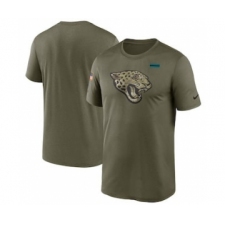 Men's Jacksonville Jaguars Football Olive 2021 Salute To Service Legend Performance T-Shirt