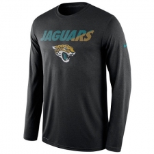 NFL Men's Jacksonville Jaguars Nike Black Legend Staff Practice Long Sleeve Performance T-Shirt