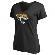 NFL Women's Jacksonville Jaguars Pro Line Black Primary Team Logo Slim Fit T-Shirt