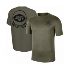 Football Men's New York Jets Olive 2019 Salute to Service Sideline Seal Legend Performance T-Shirt