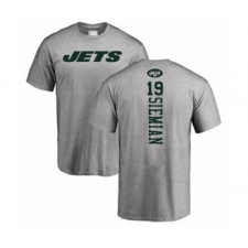 Football New York Jets #19 Trevor Siemian Ash Backer T-Shirt
