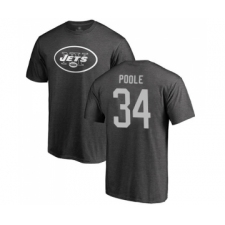 Football New York Jets #34 Brian Poole Ash One Color T-Shirt