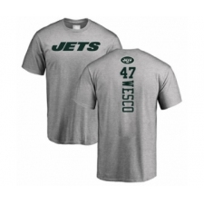 Football New York Jets #47 Trevon Wesco Ash Backer T-Shirt