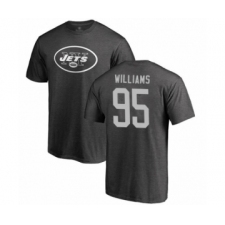 Football New York Jets #95 Quinnen Williams Ash One Color T-Shirt