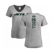 Football Women's New York Jets #26 Le'Veon Bell Ash Backer T-Shirt