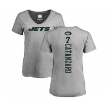 Football Women's New York Jets #7 Chandler Catanzaro Ash Backer T-Shirt