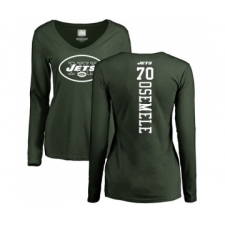 Football Women's New York Jets #70 Kelechi Osemele Green Backer Long Sleeve T-Shirt