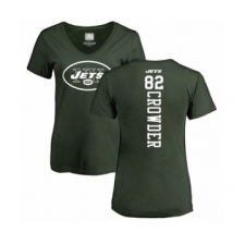 Football Women's New York Jets #82 Jamison Crowder Green Backer T-Shirt