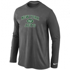 Nike New York Jets Heart & Soul Long Sleeve NFL T-Shirt - Dark Grey