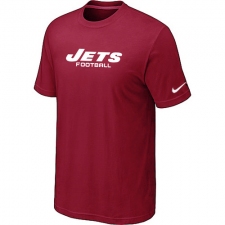 Nike New York Jets Sideline Legend Authentic Font Dri-FIT NFL T-Shirt - Red