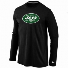 Nike New York Jets Team Logo Long Sleeve NFL T-Shirt - Black