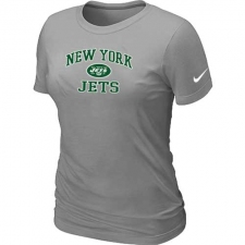 Nike New York Jets Women's Heart & Soul NFL T-Shirt - Light Grey