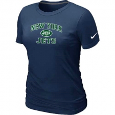 Nike New York Jets Women's Heart & Soul NFL T-Shirt - Navy Blue