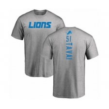 Football Detroit Lions #51 Jahlani Tavai Ash Backer T-Shirt