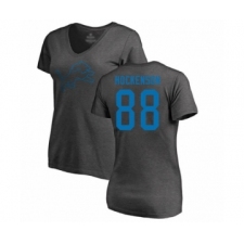Football Women's Detroit Lions #88 T.J. Hockenson Ash One Color T-Shirt