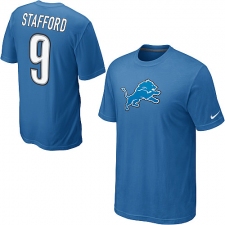 Nike Detroit Lions #9 Matthew Stafford Name & Number NFL T-Shirt - Blue