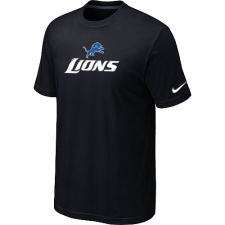 Nike Detroit Lions Authentic Logo NFL T-Shirt - Black