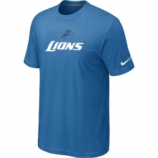Nike Detroit Lions Authentic Logo NFL T-Shirt - Light Blue