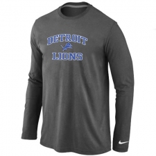 Nike Detroit Lions Heart & Soul Long Sleeve NFL T-Shirt - Dark Grey