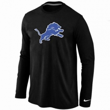 Nike Detroit Lions Team Logo Long Sleeve NFL T-Shirt - Black