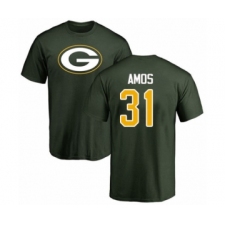 Football Green Bay Packers #31 Adrian Amos Green Name & Number Logo T-Shirt