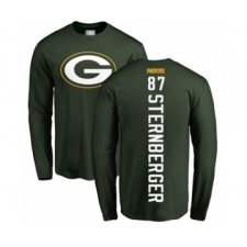 Football Green Bay Packers #87 Jace Sternberger Green Backer Long Sleeve T-Shirt