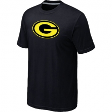 Green Bay Packers Neon Logo Charcoal NFL T-Shirt - Black