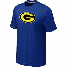 Green Bay Packers Neon Logo Charcoal NFL T-Shirt - Blue