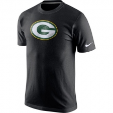 NFL Nike Green Bay Packers Fast Logo T-Shirt - Black